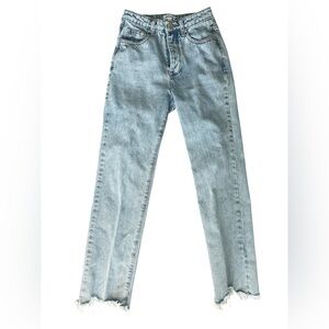 Revolve x Superdown High Rise Straight Leg Jeans Size 25